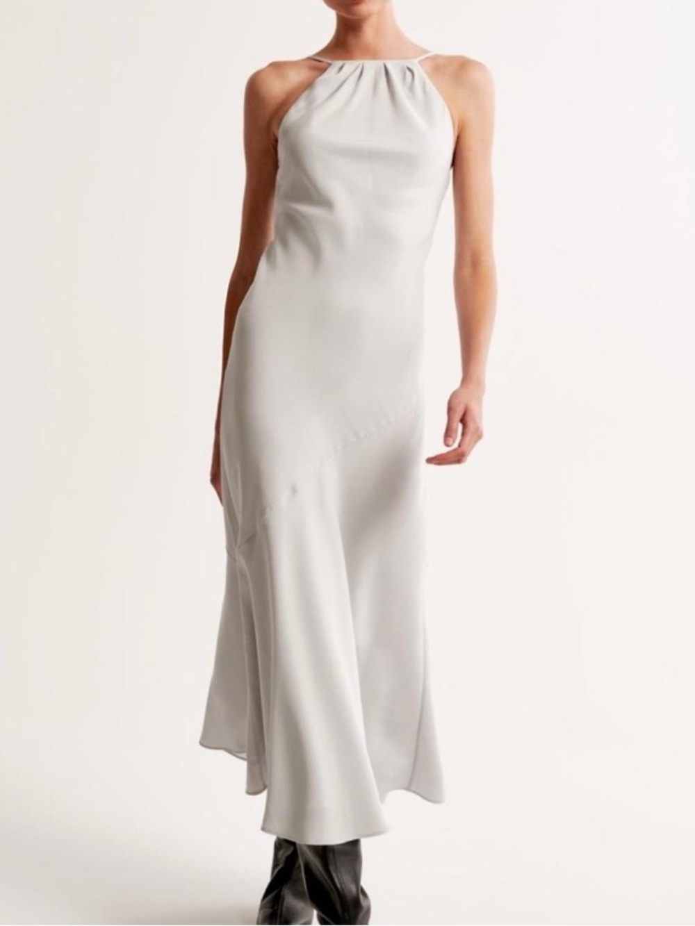 New gray Abercrombie strappy midi/maxi dredd